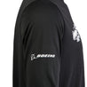 Nike Boeing Phantom Works Unisex Dri-Fit Long Sleeve T-Shirt in Anthracite with Boeing Logo Close-up