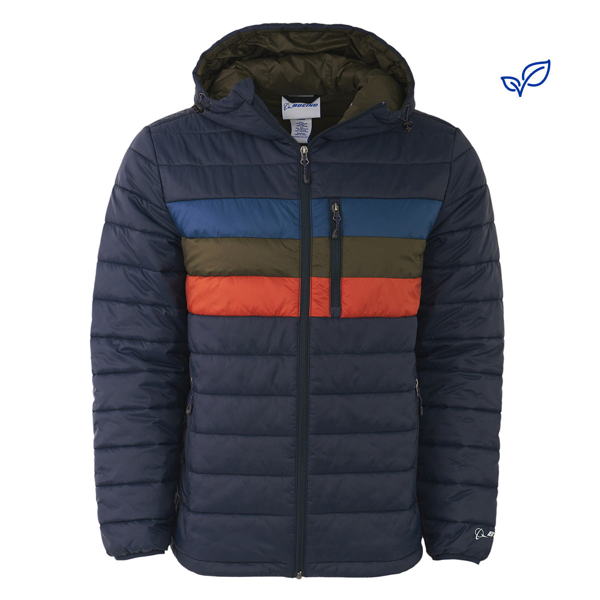 Boeing Men's Tri-Color Hooded Puffer Jacket – The Boeing Store