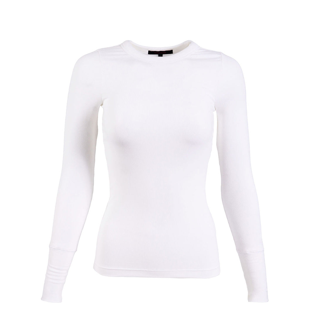 Women's Scoop Neck Long Sleeve Basic Tee - Slim Fit Stretchy Soft T-Shirt Tops (Solid Colors) - View #10