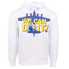 We can do it Rosie quote overlay on a Boeing B-17 aircraft printed across the back on a white full-zip hooded sweatshirt..  