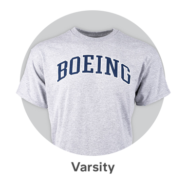 Logo List on HP for Boeing Varsity Collection