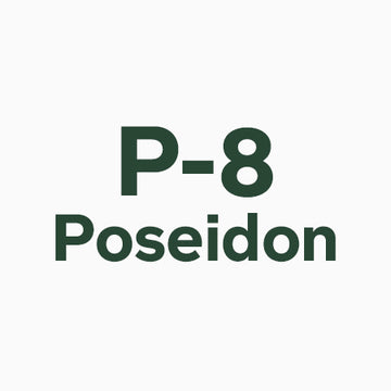 Logo list thumbnail featuring the Boeing P-8 Poseidon logo and linking to the P-8 collection page.