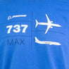 Boeing 737 MAX Tech Line Unisex T-Shirt Design Close-Up