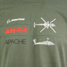 Boeing AH-64 Apache Tech Line Unisex T-Shirt Design Close-Up