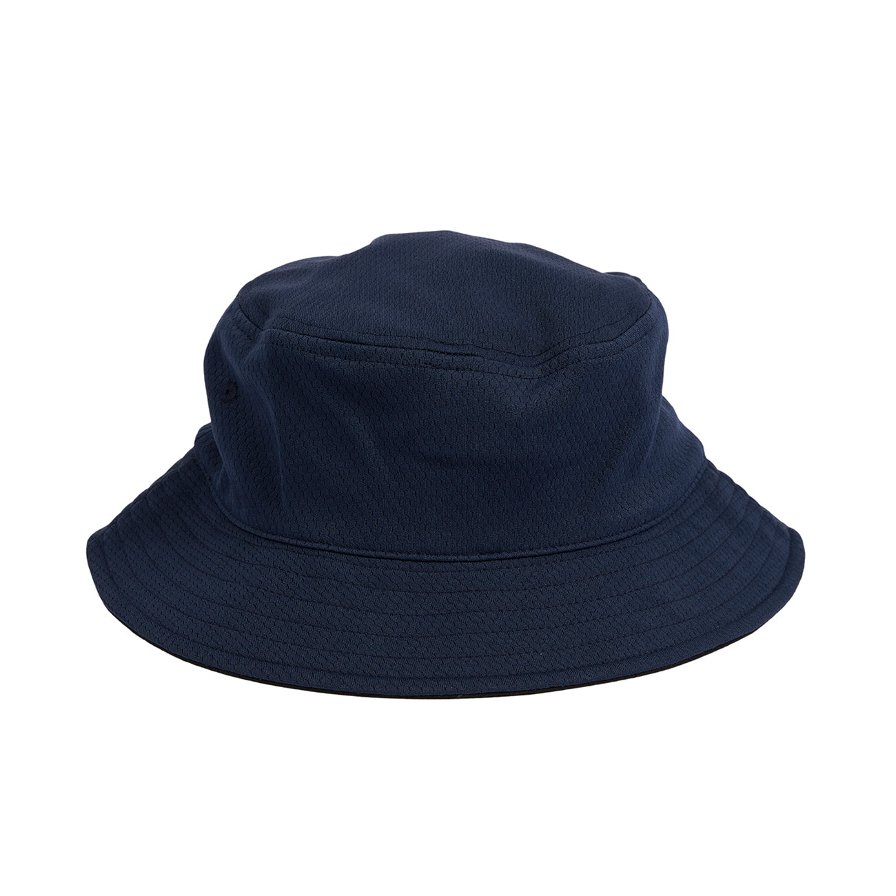 The Boeing Stores Boeing Signature Logo Performance Bucket Hat is a dark blue accessory with a wide, downward-sloping brim and rounded crown, crafted from lightweight, moisture-wicking fabric for superior sun protection during outdoor adventures.