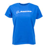 The Boeing Stores Signature Logo Womens T-Shirt features a classic fit in blue with the iconic white Boeing logo across the chest.
