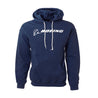 full product image of hoodie in navy color.  Boeing logo across the chest in white letters.
