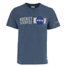 The Boeing Store Red Canoe NASA Rocket Scientist T-Shirt features ROCKET SCIENTIST and the NASA logo on the chest, with L.C. printed on the left sleeve.
