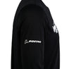 Nike Boeing Phantom Works Unisex Dri-Fit Long Sleeve T-Shirt in Black with Boeing Logo Close-up