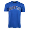 The Boeing Varsity Logo Mens T-Shirt by BOEING is a blue unisex top made from soft, ring-spun cotton with the varsity logo in bold white capital letters on the chest.