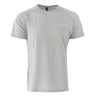 The Glyder Boeing Men’s Motivator T-Shirt by BOEING is a light gray, short-sleeve athletic shirt with a small white Boeing logo on the left chest and moisture-wicking fabric, shown against a plain white background.