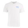 The Boeing Future of Flight Destination Unisex T-Shirt by BOEING is a plain white short-sleeve shirt featuring a small blue Future Flight graphic on the left chest, inspired by the Boeing Future of Flight experience.