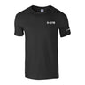 The Boeing X-37B Unisex T-Shirt by BOEING is a black short-sleeve tee featuring "X-37B" in white on the left chest and a small Boeing logo on the left sleeve.