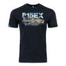 The Boeing F-15EX Eagle II Unisex Graphic T-Shirt by BOEING features a striking graphic of the F-15EX jet soaring through clouds with bold "F-15EX" text above—ideal for aviation fans.