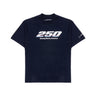 The Boeing America 250 Unisex T-Shirt by BOEING is a limited edition navy tee made from soft USA cotton, featuring "250" in bold white and silver above "Boeing Backs America," plus the Boeing logo on the left sleeve.
