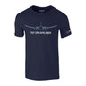 Celebrate 15 years of innovation with the Boeing 787 Dreamliner 15 Year Anniversary Unisex T-Shirt by BOEING, featuring a navy blue design with a line drawing of an airplane and “787 DREAMLINER” text on the front, plus small Boeing logos on the collar and left sleeve—an ideal tribute for every Boeing 787 Dreamliner enthusiast.