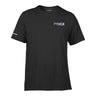 Black moisture-wicking Boeing F-15EX Eagle Series Unisex T-Shirt with F15EX printed in white on the left chest and a small white logo on the right sleeve.