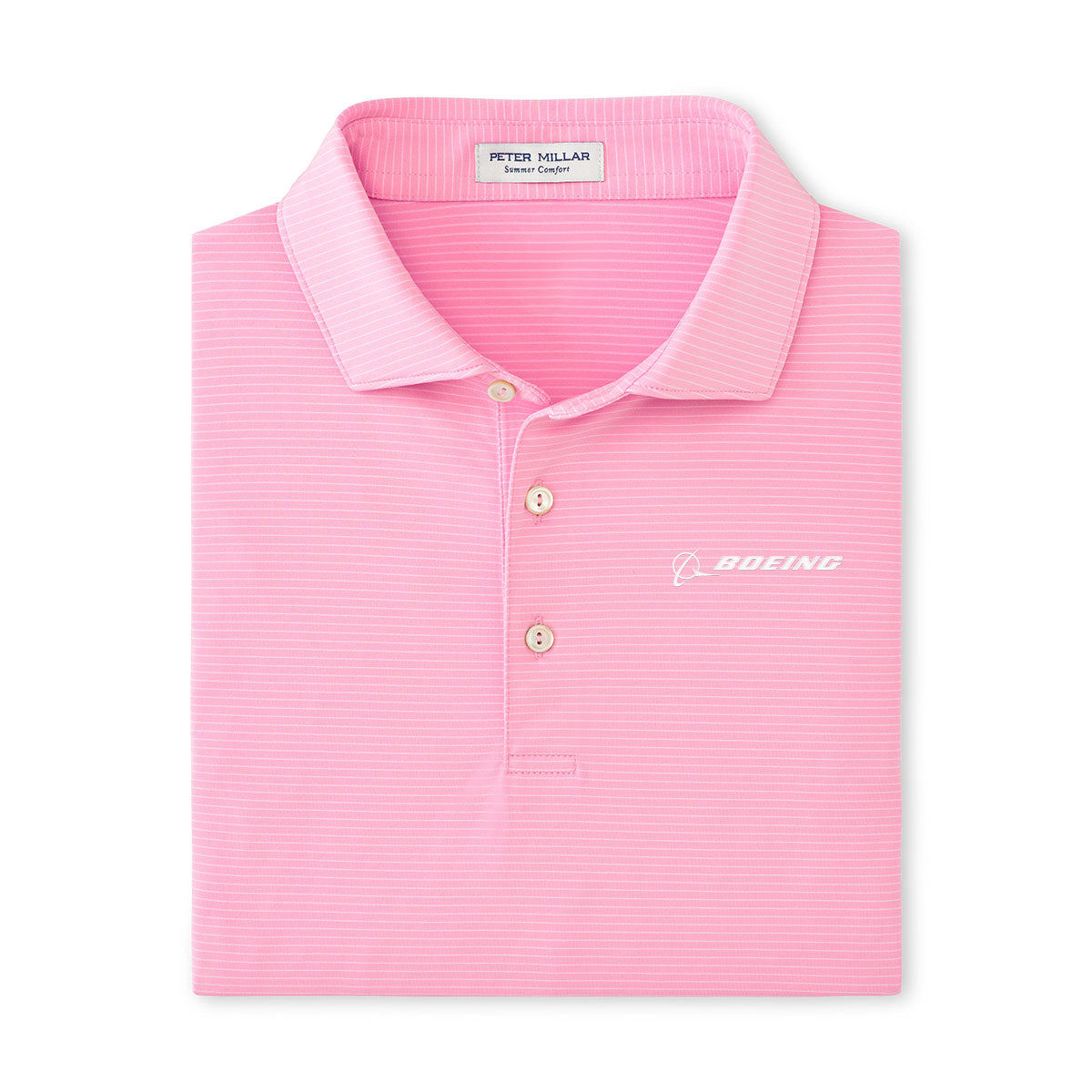 Peter Millar Men's Paper Plane Performance Jersey Polo Shirt - White