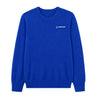 Elevate your wardrobe with the Boeing Signature Men’s Cashmere Sweater by BOEING, a premium bright blue long-sleeve crew neck piece featuring a subtle white Boeing logo on the left chest.
