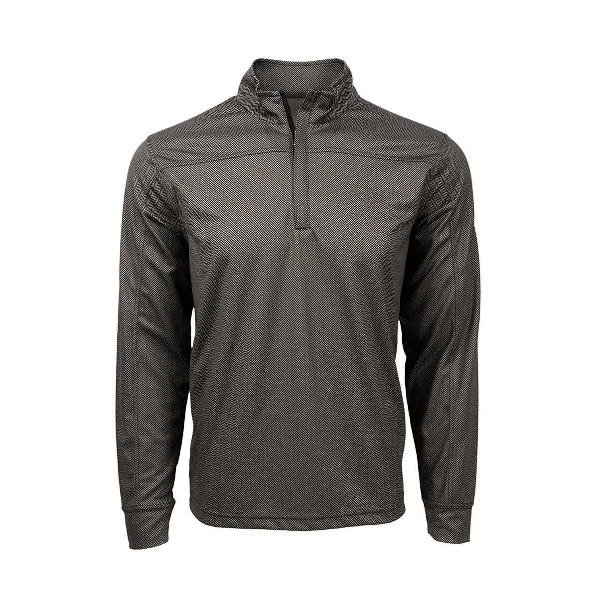 Boeing Symbol Logo Men's Quarter-Zip with Herringbone Design