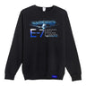 The Boeing E-7 Wedgetail Unisex Graphic Crewneck Sweatshirt by BOEING features an E-7 airplane image and blue E-7 Airborne Early Warning & Control text, plus a Boeing logo on the hem—ideal for aviation fans.