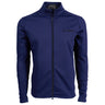The Boeing Stores Greyson Boeing Mens Sequoia Full-Zip jacket features long sleeves, a stand-up collar, and a subtle chest logo. Made from lightweight Italian windproof shell fabric, it offers athletic comfort.