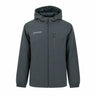 Dark gray Boeing Unisex Insulated Waterproof Rain Jacket with a zippered chest pocket and a reflective logo on the right chest.