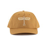The Richardson Boeing Airplane Logo Snapback Hat by BOEING is made from tan cotton twill and showcases embroidered airplane wings with "BOEING" in white and gold on the front—a timeless nod to aviation heritage.