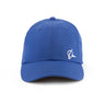 The BOEING Boeing 3D Symbol Logo Hat is blue, made from recycled performance polyester with UPF 50+ protection, and displays a small white logo on the front panel. It is shown against a white background.