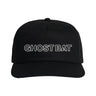 The Boeing MQ-28 Ghost Bat Graphic Hat by BOEING features bold white-outlined "GHOST BAT" lettering on a black cap—a perfect pick for aviation fans inspired by unmanned flight.