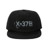 The BOEING X-37B Orbital Test Vehicle Graphic Hat features bold, gray graphics on black—an ideal collectible for any spaceflight enthusiast.