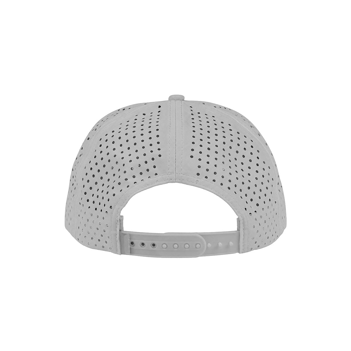 Back view of the BOEING 767 Series Hat in light gray, featuring small perforated holes for breathability, an adjustable snapback closure, and subtle styling inspired by classic Boeing 767 aircraft hats.