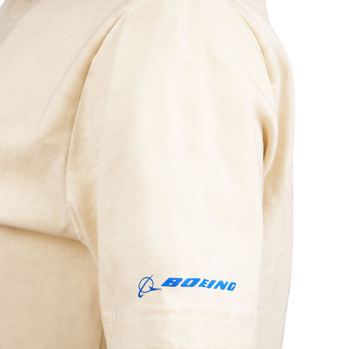 Boeing Rosie Women’s T-Shirt Boeing Logo Close-Up in Oatmeal