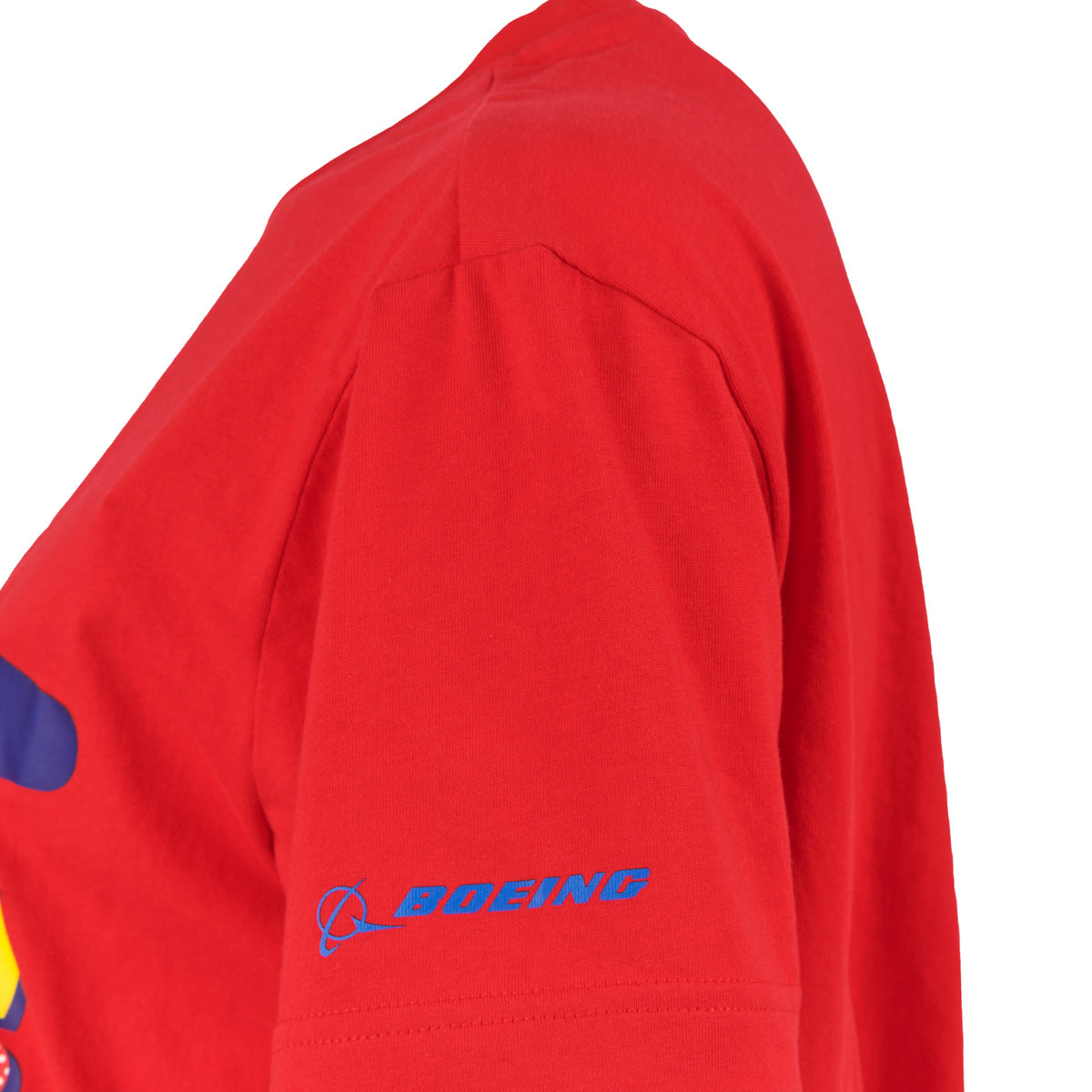 Boeing logo printed on left sleeve