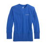The johnnie-O Boeing Women’s Brittany Crewneck Sweatshirt by BOEING is a blue, slouchy crewneck with a white Boeing logo on the left chest, ribbed cuffs, and a simple design for everyday comfort.