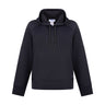 Boeing Women’s Sueded Lush Hoodie in black, featuring a drawstring hood, long sleeves, and a luxurious, sueded texture.