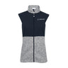 Stay stylish and comfortable in the Boeing Signature Women’s Color Block Vest by BOEING—an essential piece of professional workwear featuring a sleeveless design, dark navy upper section, light gray lower section, zip front closure, high collar, and the iconic Boeing logo on the left chest. Perfect for layering over a women’s sweater fleece to add warmth on chilly office days.