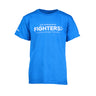 The Boeing Fighters F/A-18 Youth T-Shirt showcases AIR DOMINANCE FIGHTERS and iconic jets (F-15, F/A-18, EA-18G, F-22, F-35) in bold white print. A must-have Boeing tee for young military aviation enthusiasts.