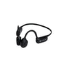 The BOEING Outdoor Tech Boeing Hawk Bone Conduction Headphones in black feature an open-ear design with a slim, flexible band and dual earpieces. The Outdoor Tech logo is visible on one side. Water and sweat proof, these headphones are displayed against a plain white background.