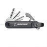 The Boeing Stores Boeing Keysmart Max is a black multi-tool key organizer with silver keys extended, featuring a bottle opener, the Boeing logo, and Bluetooth range to prevent lost keys.