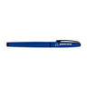 The Boeing Stores Boeing Matte Rollerball Pen with Cap, featuring a black clip and the Boeing logo in white on its aluminum barrel, is elegantly displayed horizontally against a pristine white background.