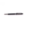 The Boeing Stores Boeing Shimmer Rollerball Pen features sleek black design, stainless steel accents, and the Boeing logo. Perfect for writing tasks, it is displayed horizontally against a white background.