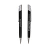 Two black and silver Boeing Phantom Works 2025 Pens with metal clips, shown from both sides. One side features the Boeing logo; the other reads PHANTOM WORKS—ideal for aviation enthusiasts and collectors.