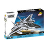 Box of a BOEING COBI Boeing F-15EX Eagle II model building set with 739 pieces, two minifigures, and 1:48 scale. The box shows the finished COBI jet in flight—an ideal aviation model for collectors.