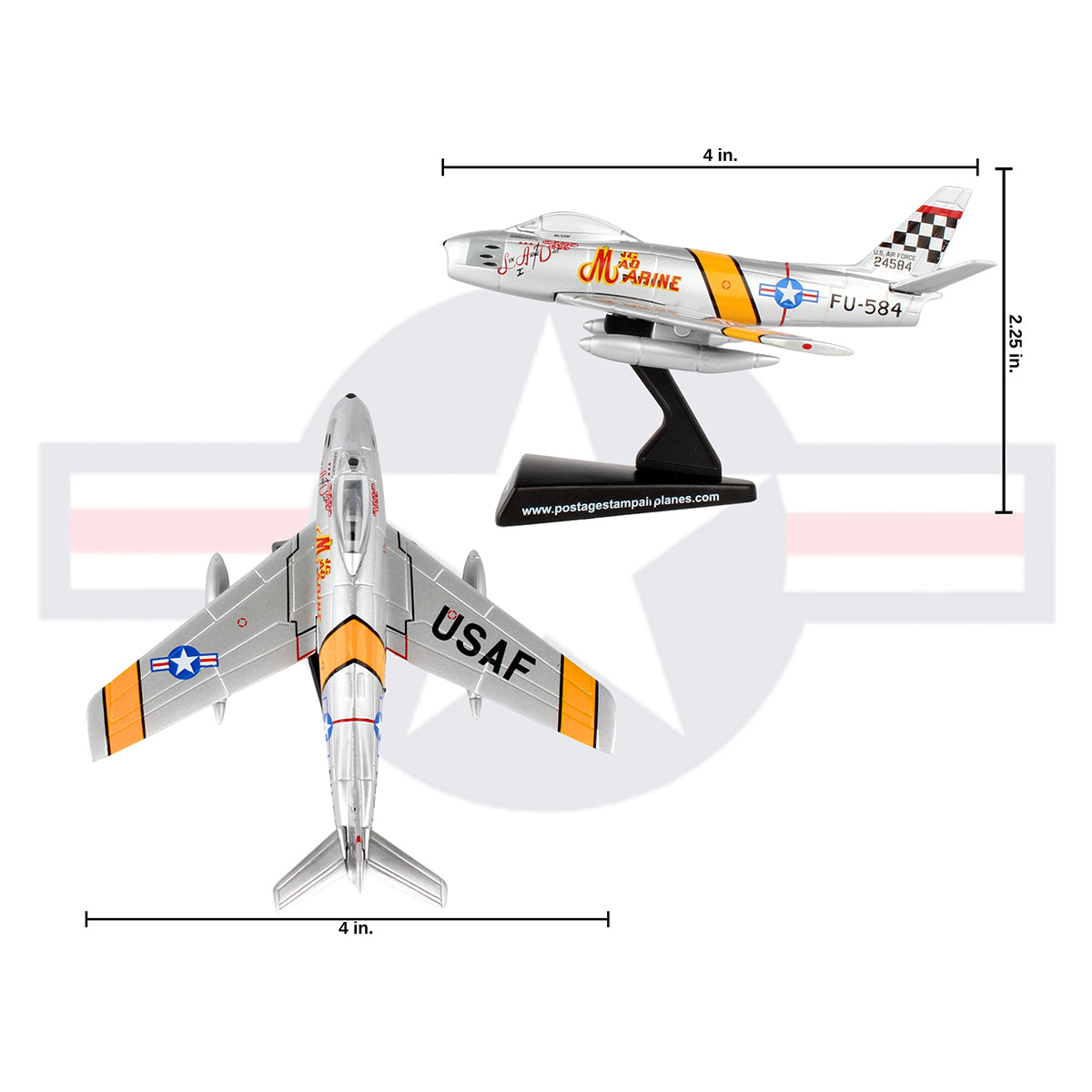 Boeing F-86F Sabre Mig Mad Marine Diecast 1:110 Model – The Boeing