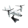 A museum-quality DARON Boeing CMC-22B Osprey Diecast Model in white features tiltrotor engines and comes on a black stand—an impressive 1:150 scale aircraft for aviation collectors.