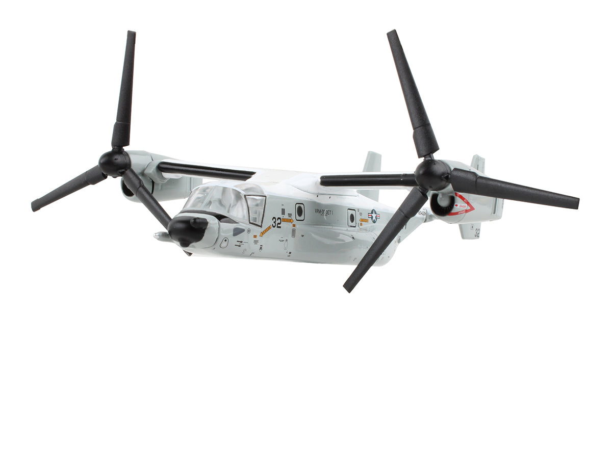 The DARON Boeing CMC-22B Osprey Diecast Model is a museum-quality white military tiltrotor aircraft with twin wing propellers, displayed in flight against a white background—ideal for aviation collectors.
