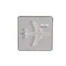 Square-shaped magnet with a line drawing of the Boeing KC-46 Pegasus from The Boeing Store. This gray background features a top-down view, showcasing its wings and tail—perfect for aviation enthusiasts.