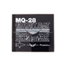Square Boeing MQ-28 Ghost Bat Graphic Magnet featuring a front-facing drone over a grid background, with the aircraft name above and three line-art silhouettes of the drone below.