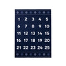The Boeing 2026 Jet Snowflake Advent Calendar by Boeing features 25 numbered doors in a 5x5 grid on a navy blue background, adorned with white snowflakes along the top and bottom edges—making it a festive holiday gift or an ideal way to enjoy chocolate truffles tucked behind each door.